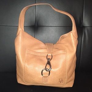Dooney and Burke Tan Leather Hobo Shoulder Bag
